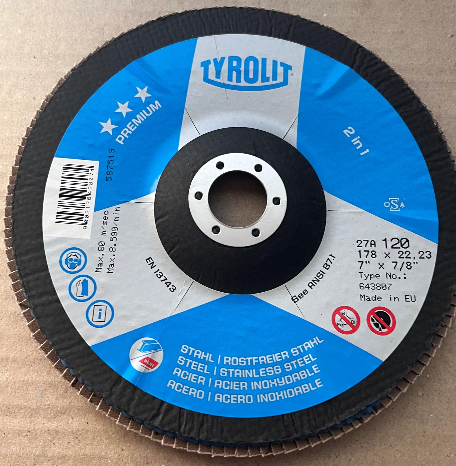 Tyrolit lamellás korong 178x22,23